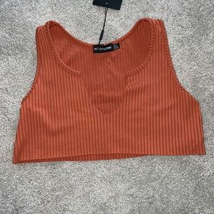 Ribbed crop top tank